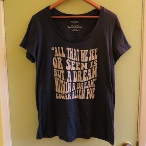 💥 Torrid Graphic Tee Edgar Allen Poe Quote size 1